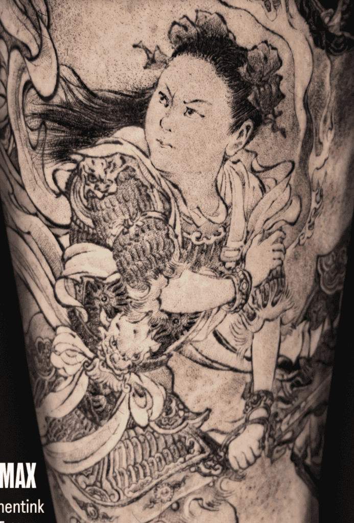 Nezha Art Chinese Mythology Tattoo