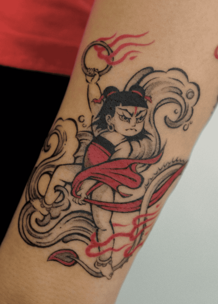 Nezha Child Chinese Mythology Tattoo