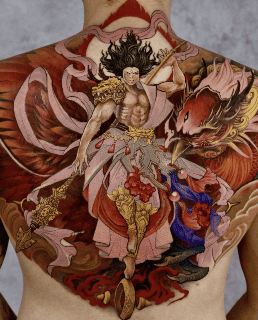 Nezha Chinese Mythology Tattoo