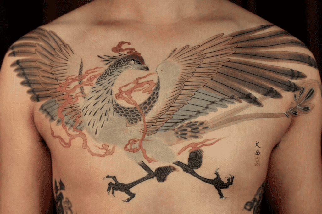 Peng Chinese Mythology Tattoo