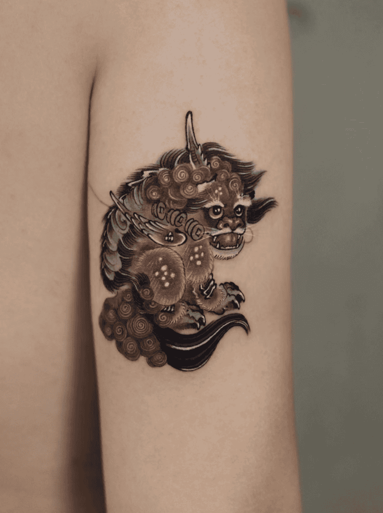 Pixiu Cute Chinese Mythology Tattoo