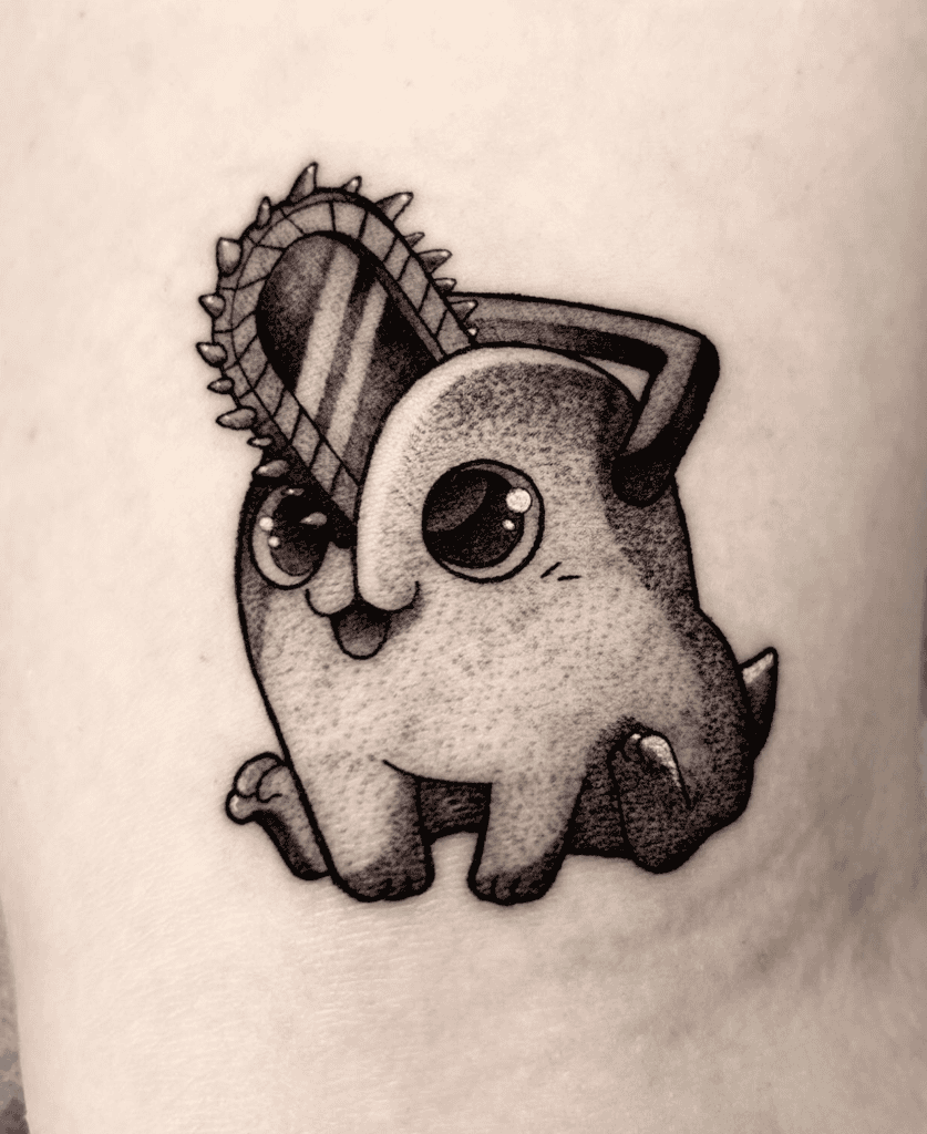 Pochita Cute Chainsaw Man Tattoo