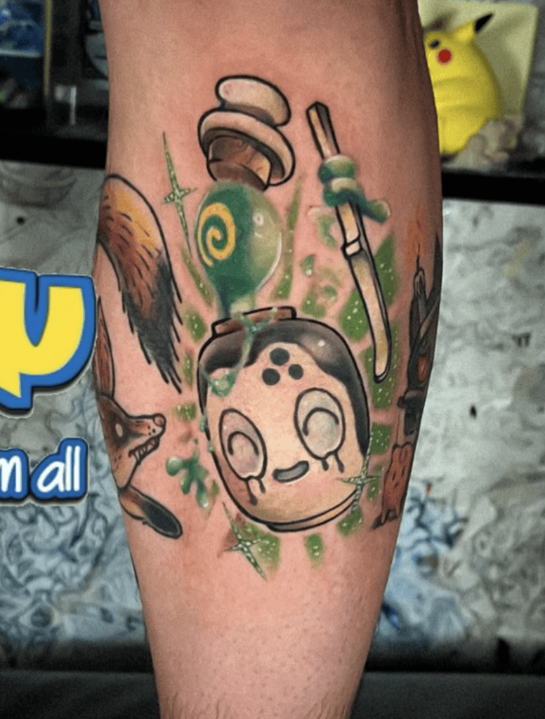 Poltchageist Happy Paldea Pokémon Tattoo