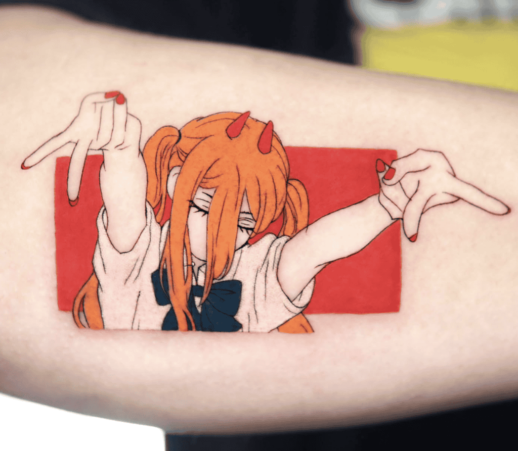 Power Chainsaw Man Tattoo