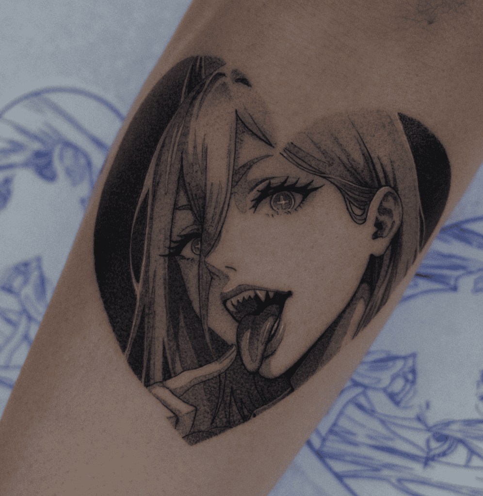 Power Heart Chainsaw Man Tattoo
