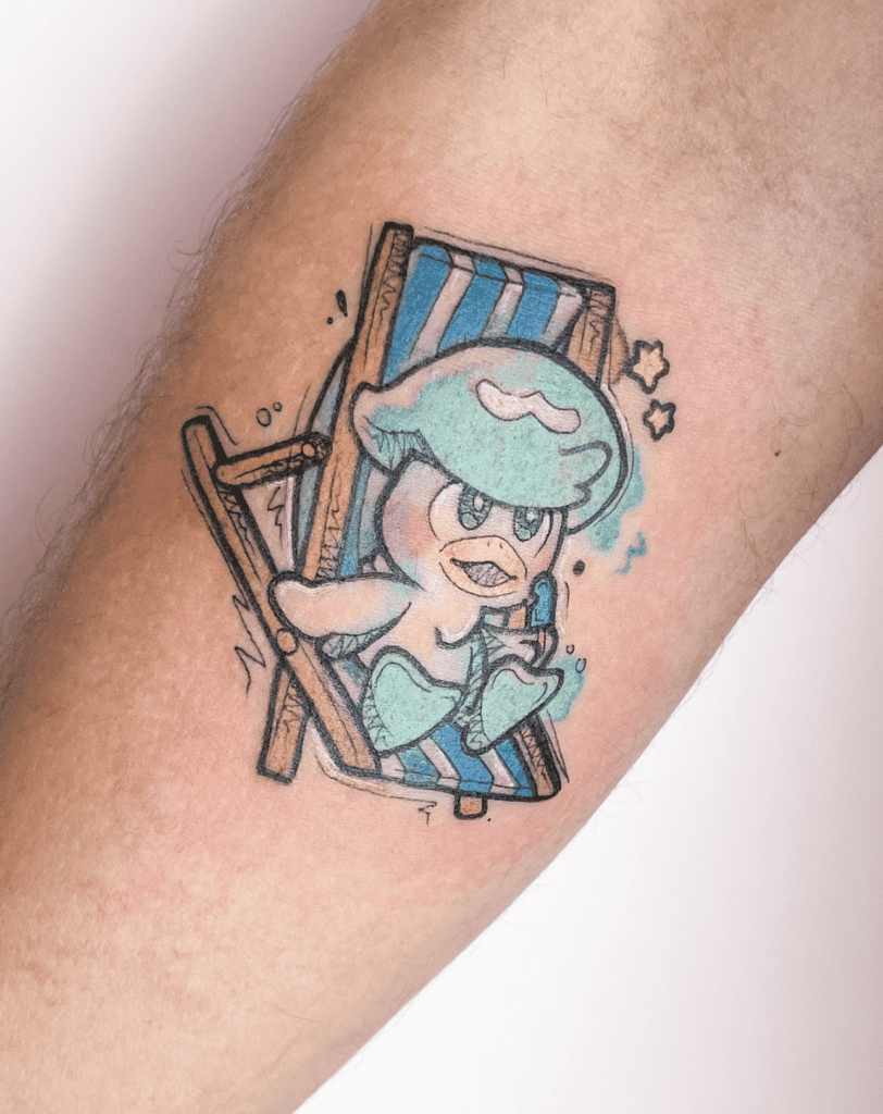 Quaxly Lounge Paldea Pokémon Tattoo
