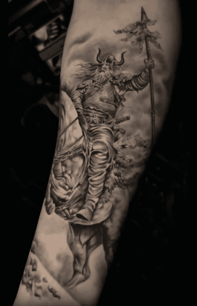 Rostam Battle Persian Mythology Tattoo