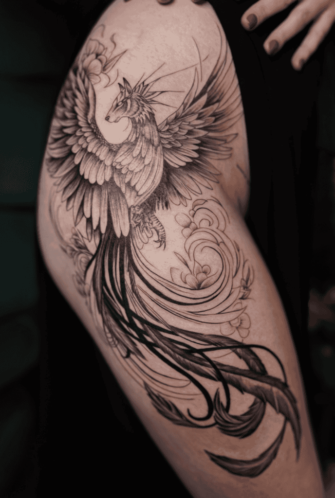 Simurgh Persian Mythology Tattoo