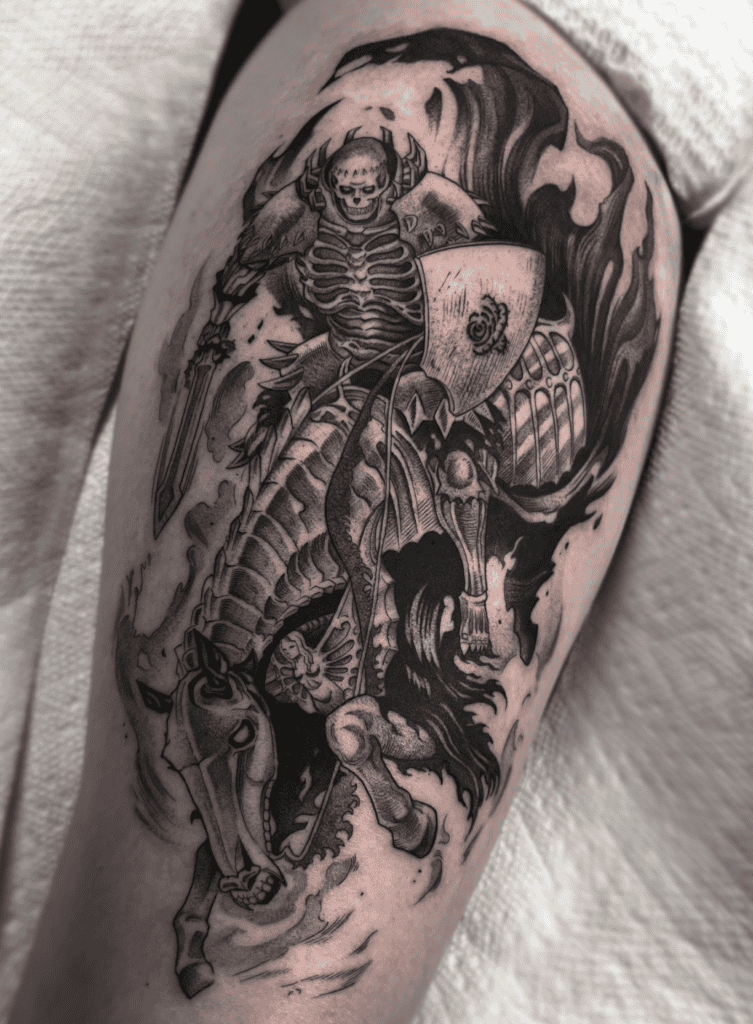 Skull Knight Horse Beserk Tattoo