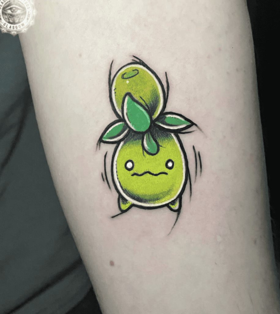 Smoliv Scared Paldea Pokémon Tattoo