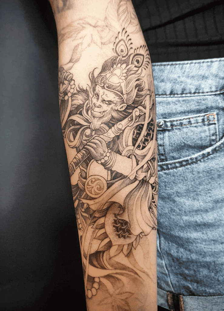 Son Wukong King Chinese Mythology Tattoo