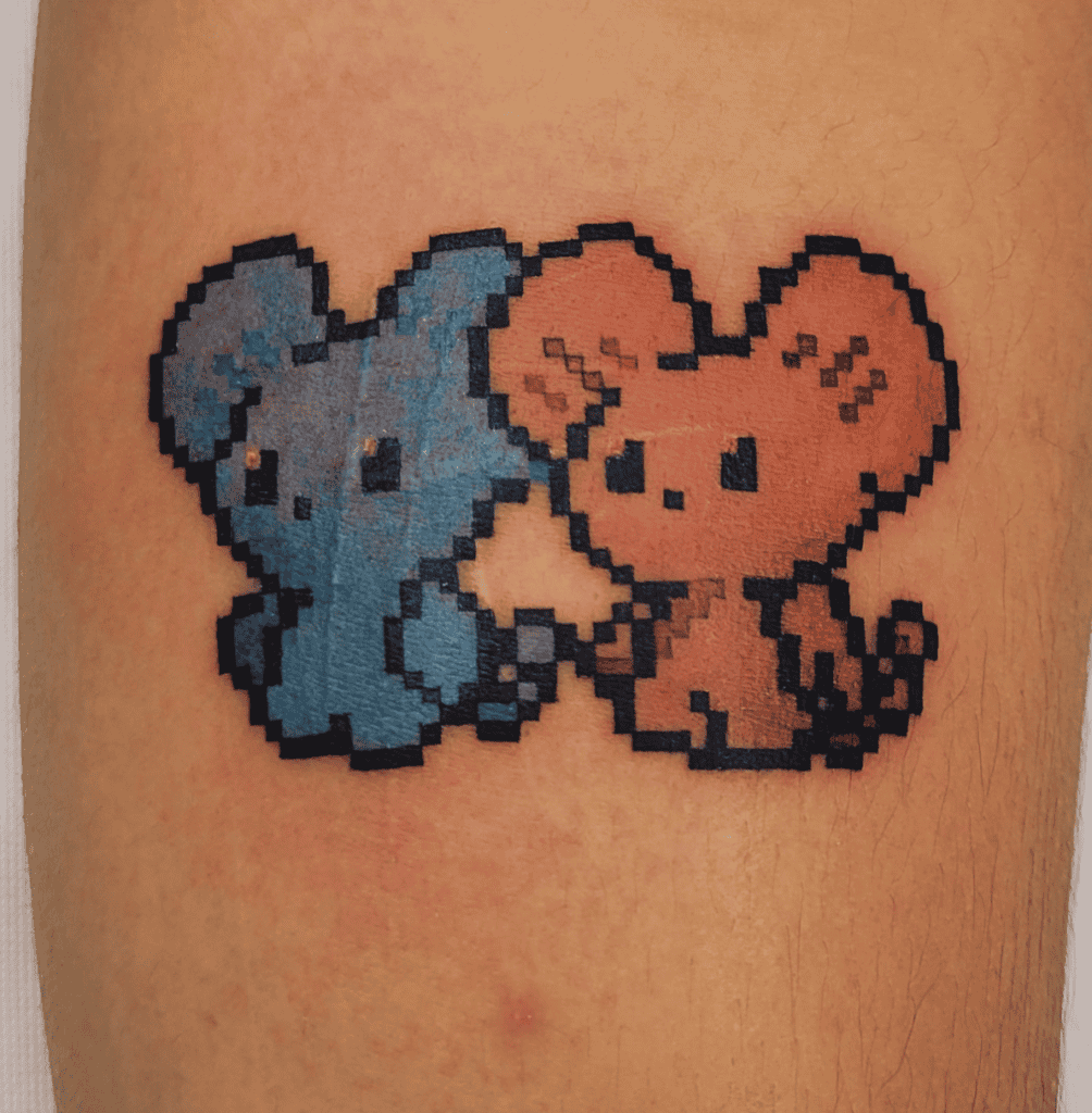 Tandemaus Colours Paldea Pokémon Tattoo