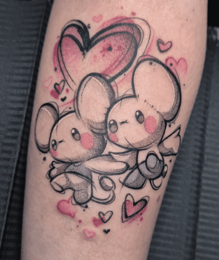 Tandemaus Paldea Pokémon Tattoo