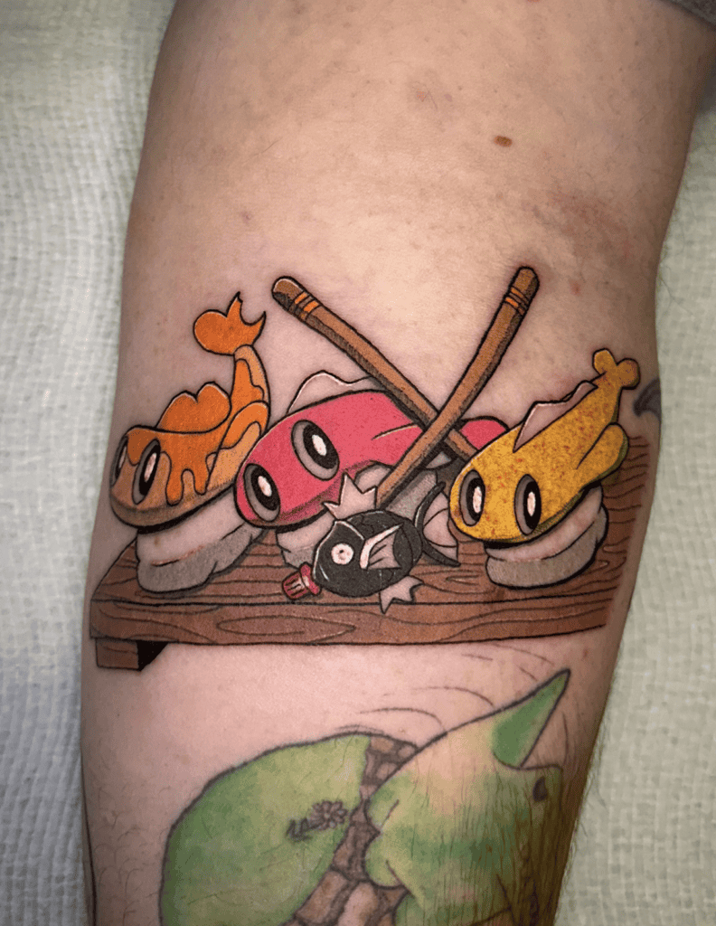 Tatsugiri Family Paldea Pokémon Tattoo