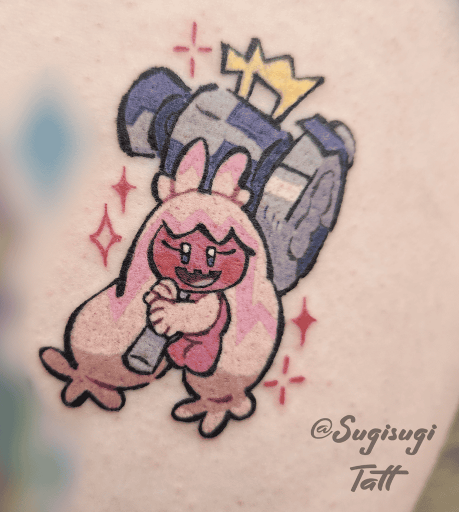 Tinkaton Happy Paldea Pokémon Tattoo