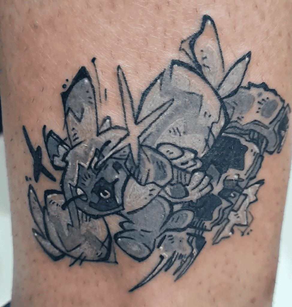 Tinkaton Sketch Paldea Pokémon Tattoo