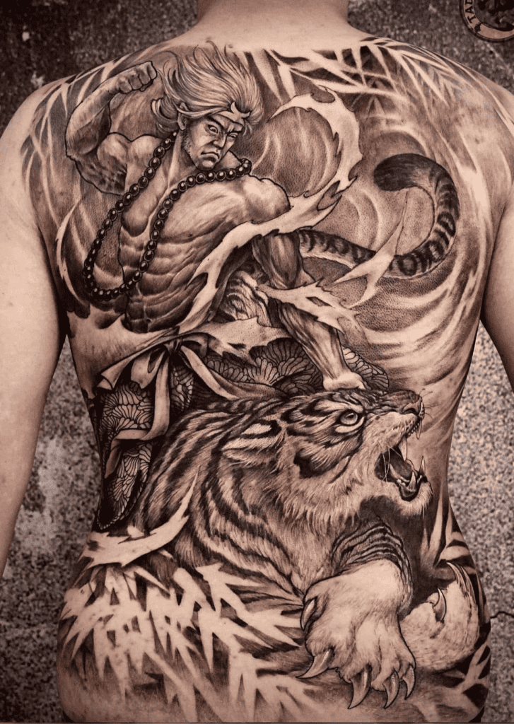 Wu Song Battle Chinese Mythology Tattoo