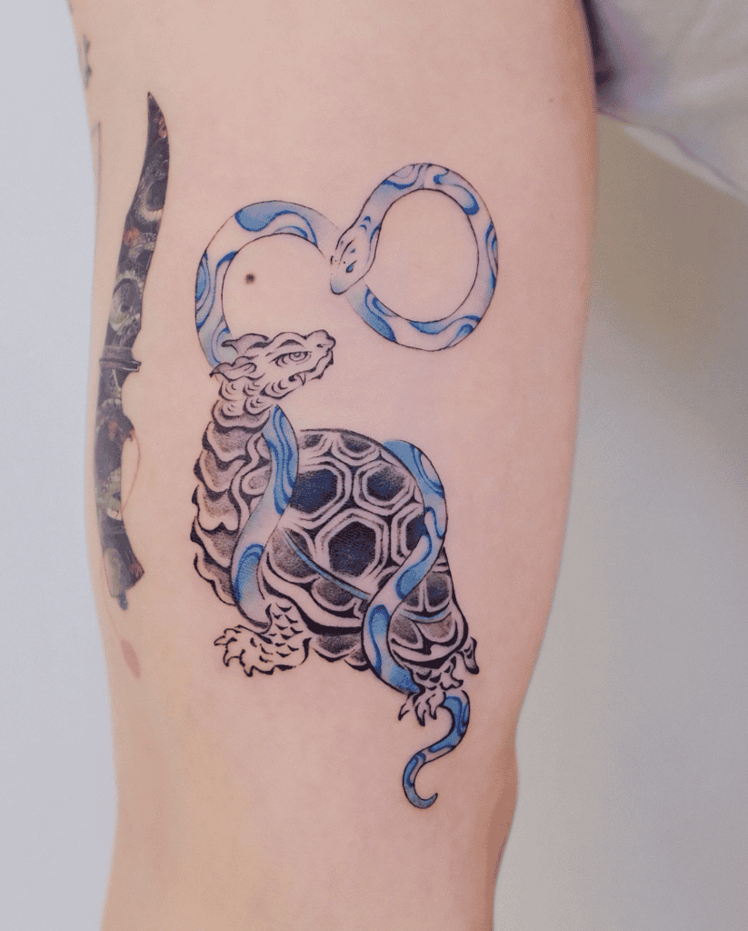 Xanwu Blue Chinese Mythology Tattoo