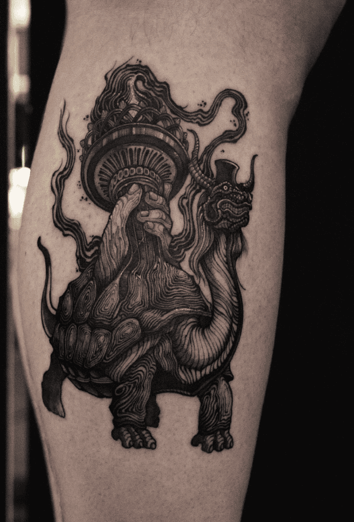 Xanwu Flame Chinese Mythology Tattoo