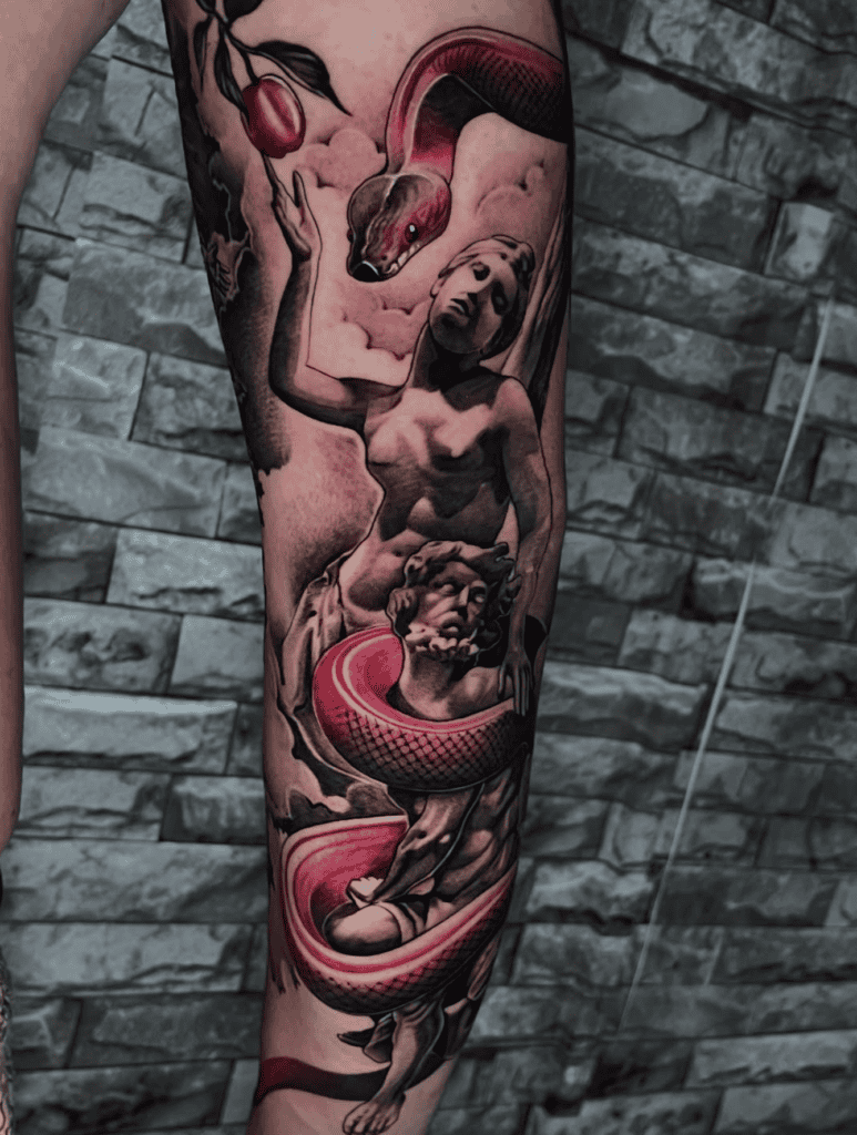 Adam and Eve Snake Christian Mythology Tattoo