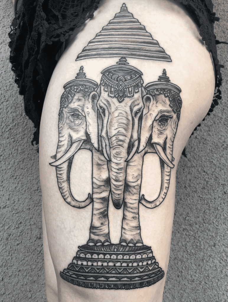 Airavata Hindu Mythology Tattoo