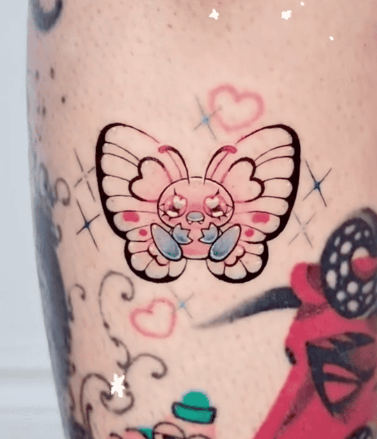 Anime Butterfree Pokémon Tattoo