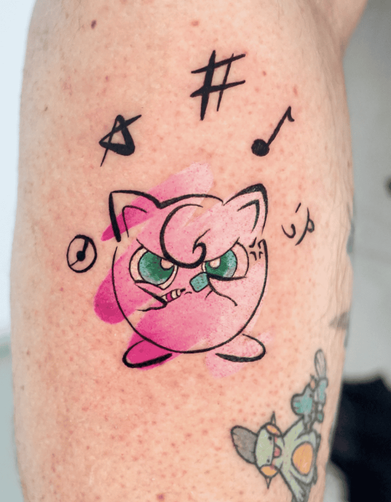 Anime Jigglypuff Pokémon Tattoo