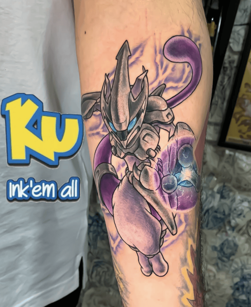 Anime mewtwo Pokémon Tattoo