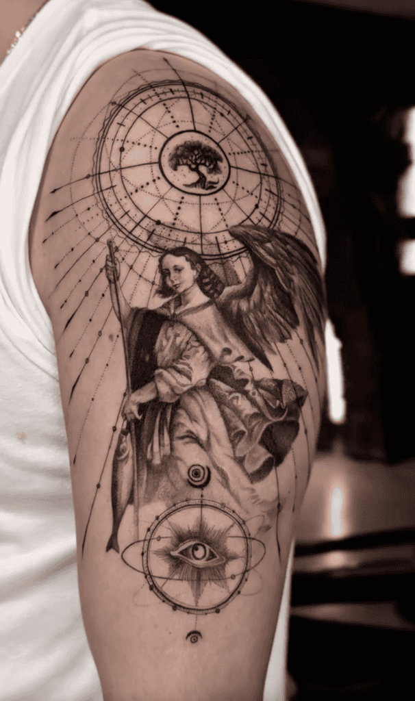 Archangel Raphael Geometry Christian Mythology Tattoo