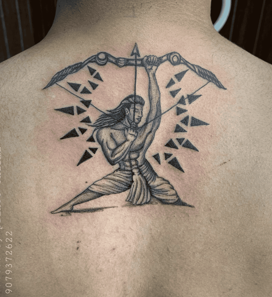 Arjuna Hindu Mythology Tattoo