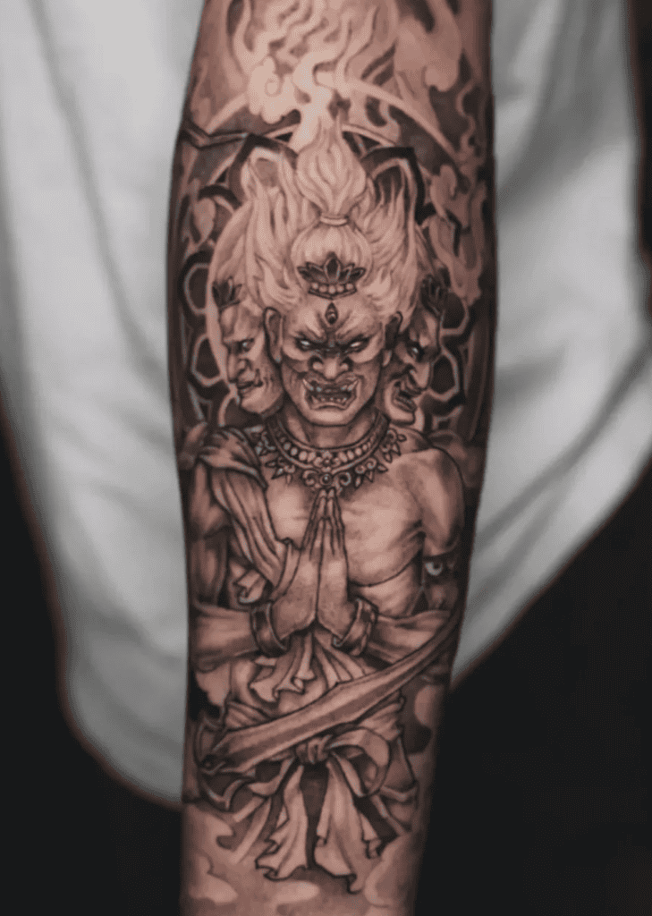 Asura Hindu Mythology Tattoo