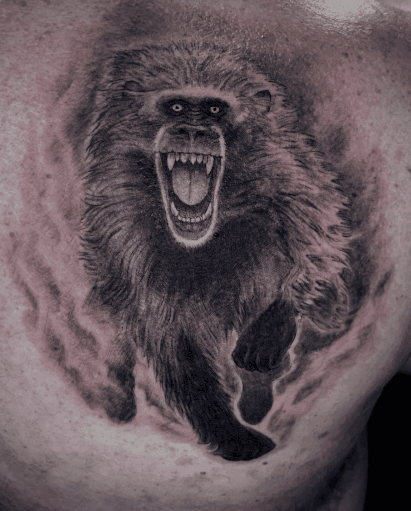 Baboon Fierce Monkey Tattoo