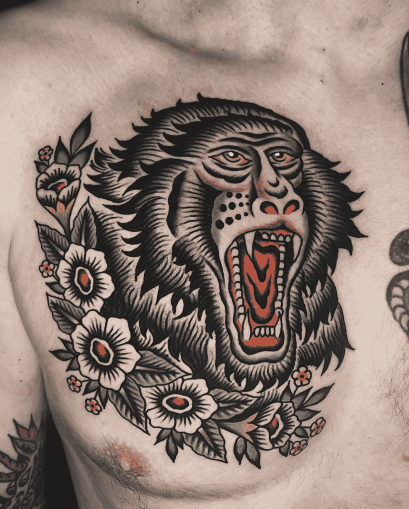 Baboon Monkey Tattoo