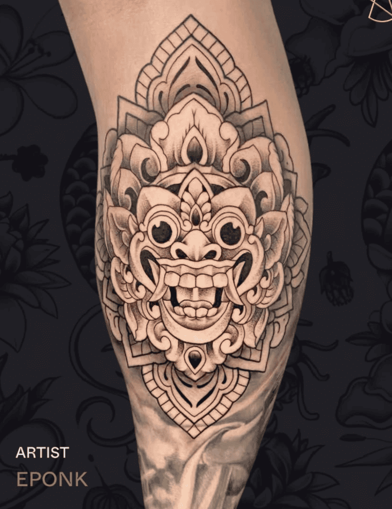 Barong Bali Hindu Mythology Tattoo