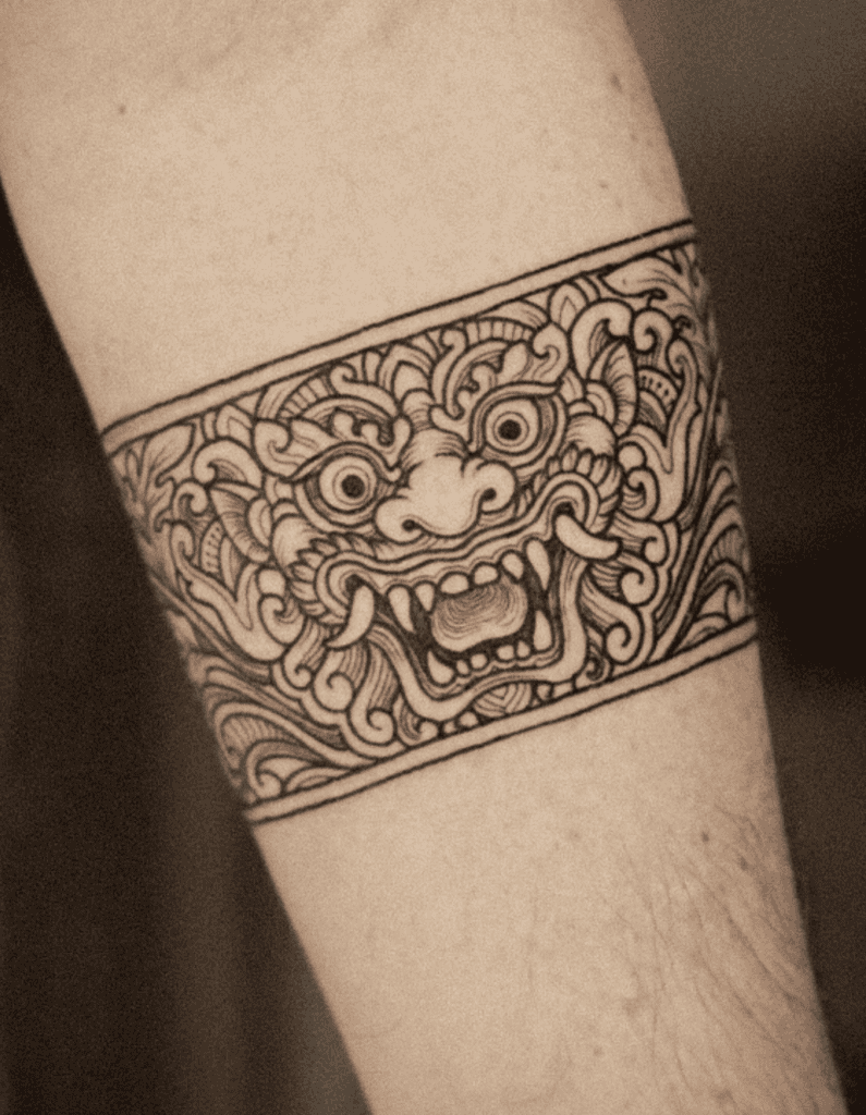 Barong Band Bali Hindu Mythology Tattoo