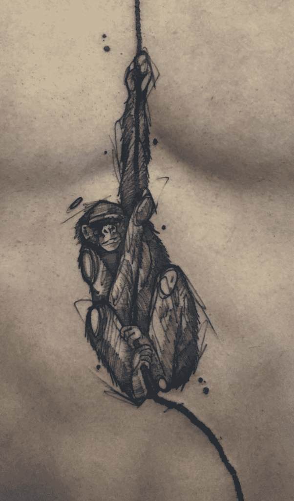 Bonobo Swing Ape Tattoo