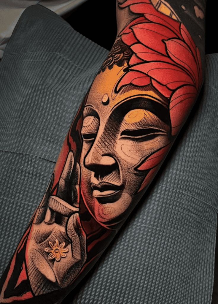 Buddha Peace Hindu Mythology Tattoo