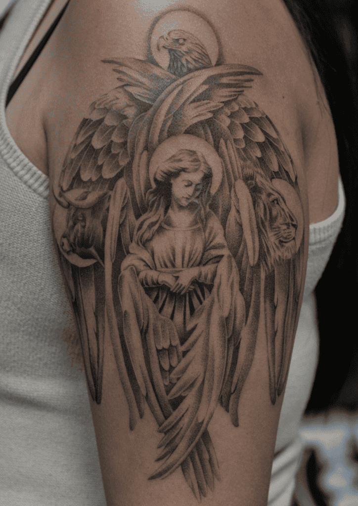 Cherubim Angel Christian Mythology Tattoo