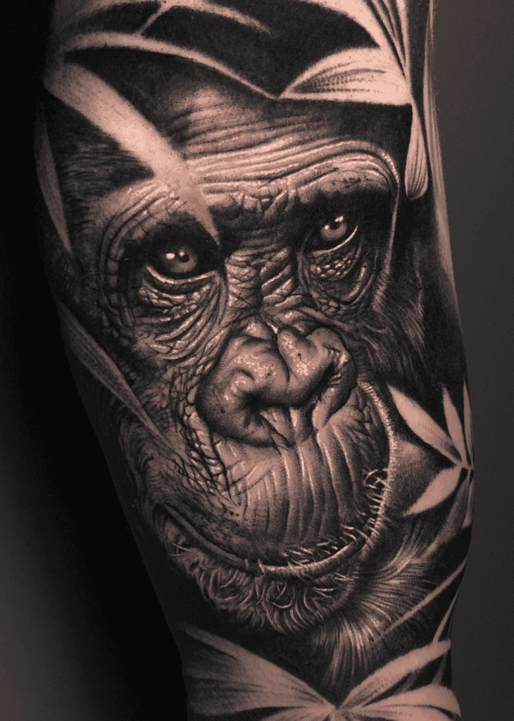 Chimpanzee Ape Tattoo