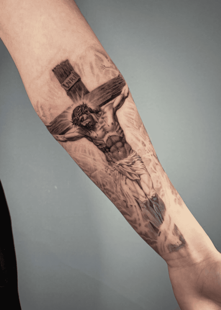 Cross Christ Christian Mythology Tattoo