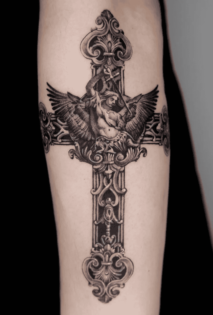 Cross Christian Mythology Tattoo