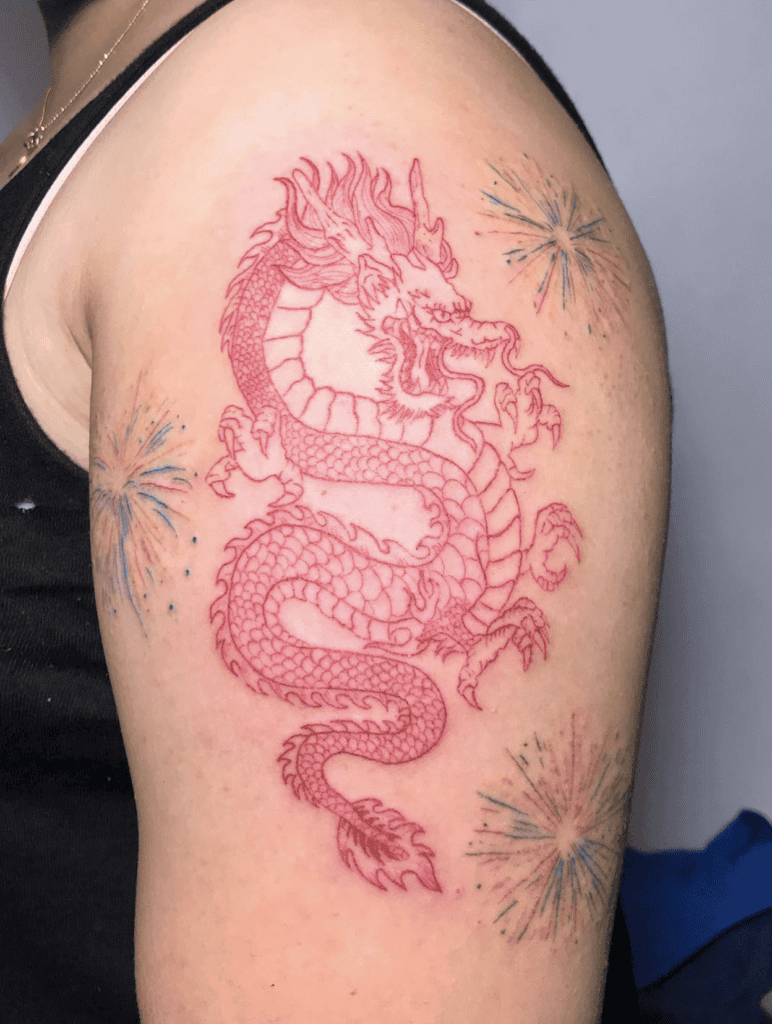 Dragon Chinese Lunar Zodiac Tattoo
