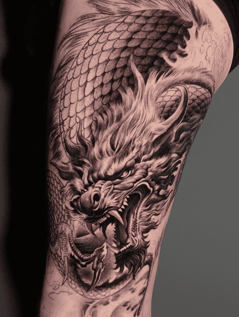 Dragon Lunar Zodiac Tattoo