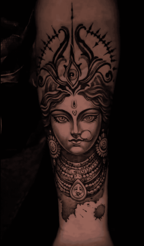 Durga Hindu Mythology Tattoo