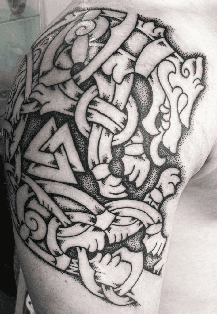 Fenrir Art Norse Mythology Tattoo