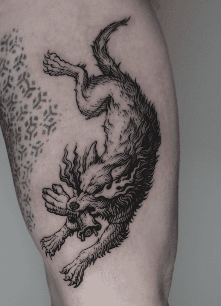 Fenrir Tyr Norse Mythology Tattoo