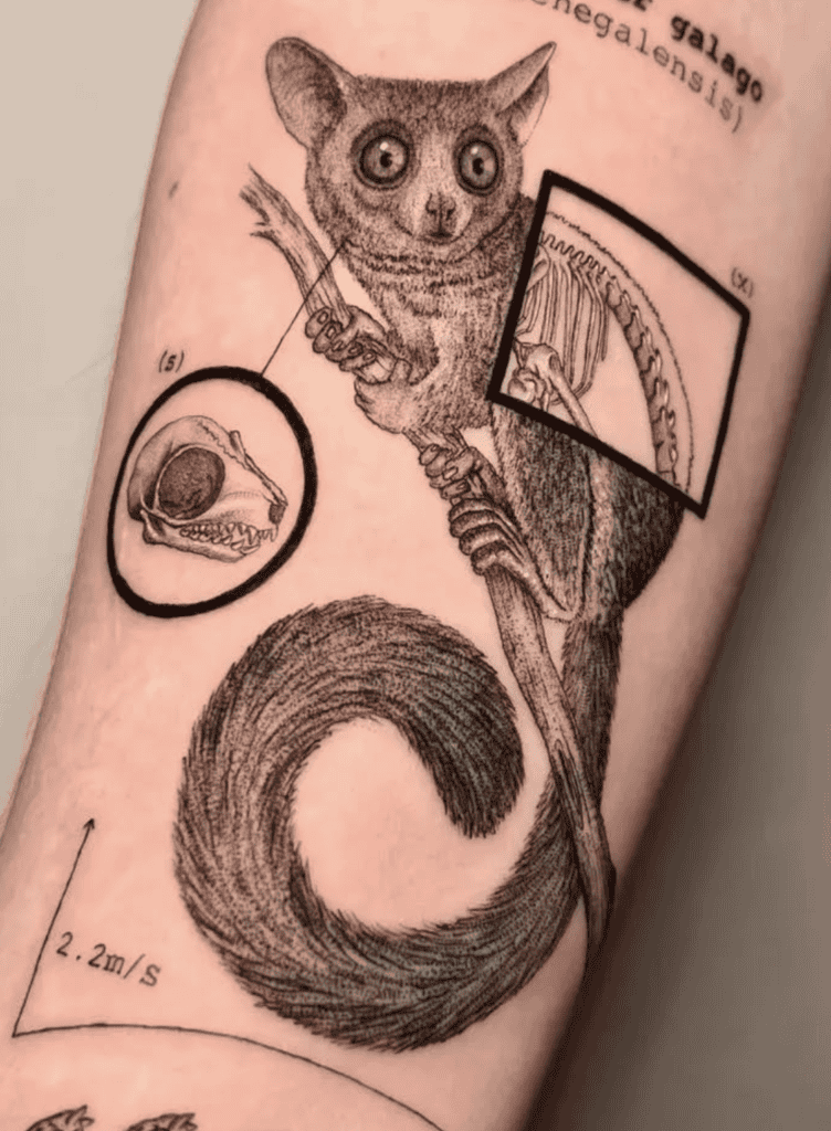 Galago Anatomy Primate Tattoo