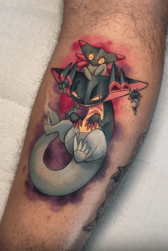 Galar Dragapult Pokémon Tattoo