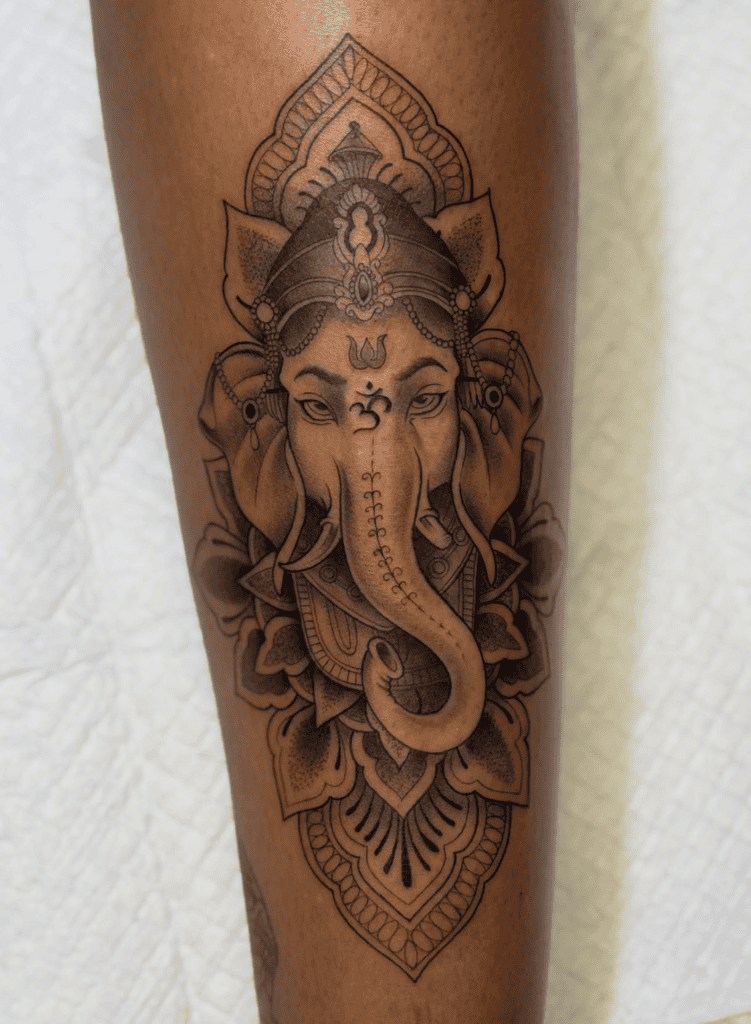 Ganesha Mover Hindu Mythology Tattoo