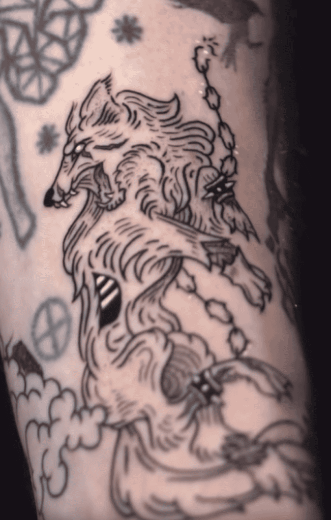 Garmr Wolf Norse Mythology Tattoo